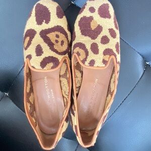Stubbs Wootton Knit Leopard Animal Print Loafer Size 6